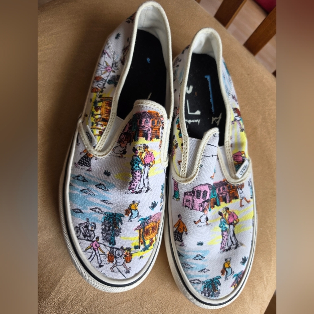 NEW Malaysian Artist Kide Baharudin Vans Slip-On ... Unisex Size 9.5